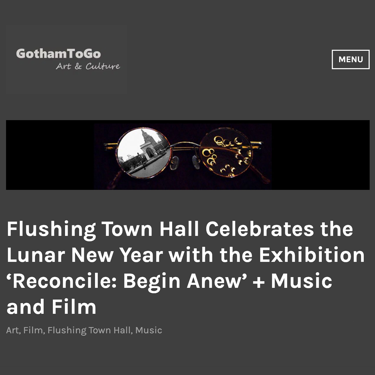 GothamToGo: Flushing Town Hall Celebrates the Lunar New Year with the Exhibition + Music and Film